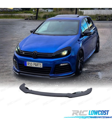 SPOILER LAME AVANT VOLKSWAGEN VW GOLF 6 09-12 LOOK R20 NOIR BRILLANT