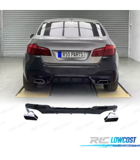 DIFFUSEUR BMW F10 F11 LOOK M PERFORMANCE NOIR BRILLANT + EMBOUTS