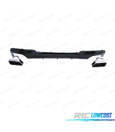 DIFFUSEUR BMW F10 F11 LOOK M PERFORMANCE NOIR BRILLANT + EMBOUTS