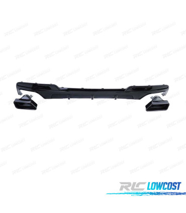 DIFFUSEUR ARRIÈRE BMW F10 F11 LOOK M PERFORMANCE NOIR BRILLANT + EMBOUTS NOIR