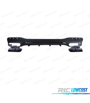 DIFFUSEUR ARRIÈRE MERCEDES GLS X166 15-19 LOOK AMG NOIR MAT + EMBOUTS