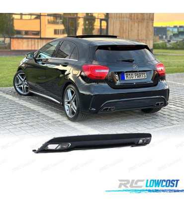 DIFFUSEUR MERCEDES CLASSE A W176 12-15 LOOK AMG A45 + EMBOUTS D'ÉCHAPPEMENT