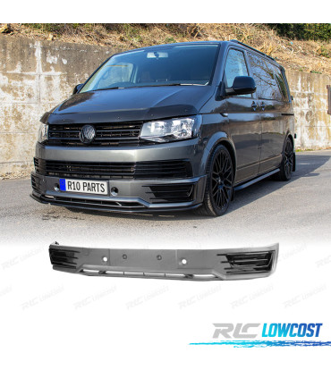 SPOILER AVANT POUR VOLKSWAGEN VW T6 15-19 SPORTLINE GRILLES NOIR BRILLANT