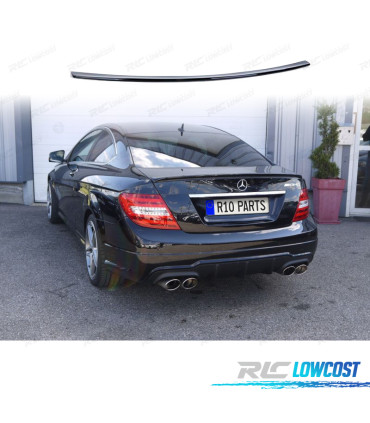 AILERON BECQUET LAME COFFRE MERCEDES CLASSE C C204 COUPÉ 11-14 LOOK AMG NOIR BRILLANT