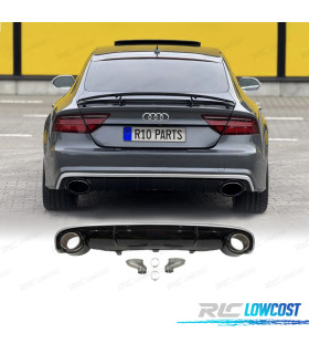 DIFFUSEUR AUDI A7 15-18 LOOK RS7 NOIR BRILLANT