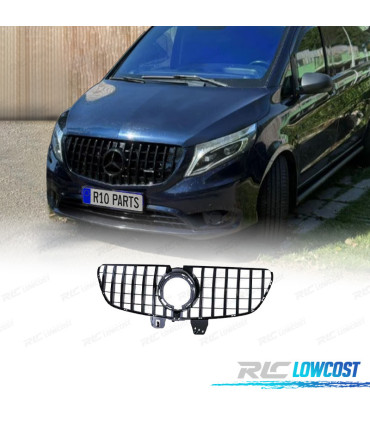 CALANDRE MERCEDES V W447 19- LOOK AMG NOIR BRILLANT
