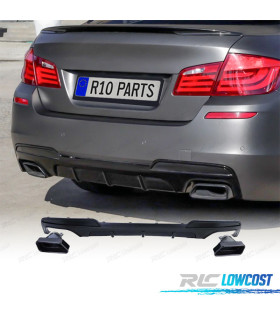 DIFFUSEUR ARRIÈRE BMW F10 F11 LOOK M PERFORMANCE + ECHAPPEMENT NOIR