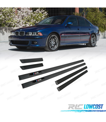 BANDES DE PROTECTIONS LATÉRALES BMW SÉRIE 5 E39 SEDAN 95-03 LOOK M5 NOIR MAT