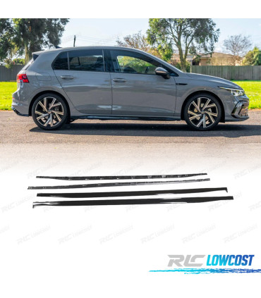 RAJOUT BAS DE CAISSE VOLKSWAGEN VW GOLF 8 LOOK R LINE NOIR BRILLANT