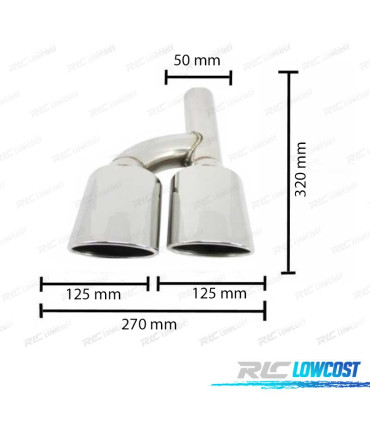 EMBOUTS D´ÉCHAPPEMENT SPÉCIFIQUE MERCEDES CLASSE C W204 07-15 LOOK AMG 50X100