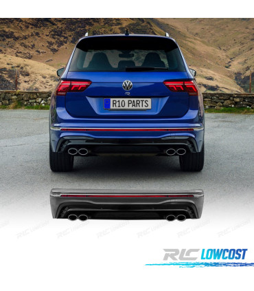 PARE-CHOCS ARRIÈRE VOLKSWAGEN TIGUAN 16-24 LOOK R CHROMÉ
