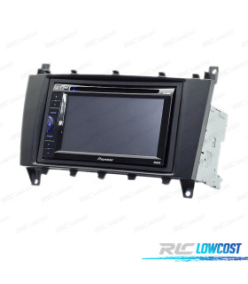 FACADE AUTORADIO 2 DIN NOIR POUR MERCEDES CLASSE C CLASSE CLC CLASSE CLK CLASSE G