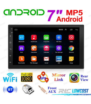 AUTORADIO 2DIN 9" TACTILE ANDROID 13 BLUETOOTH USB SD
