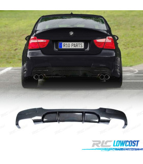 DIFFUSEUR BMW E90 E91 LOOK M PERFORMANCE CARBONE DOUBLE SORTIE