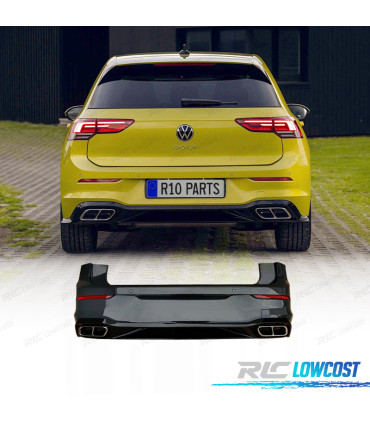 PARE-CHOCS ARRIÈRE VOLKSWAGEN VW GOLF 8 LOOK R LINE + EMBOUTS