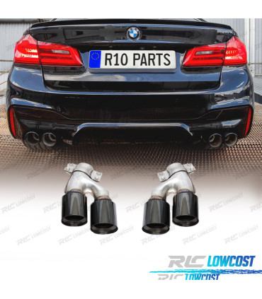 SORTIES D'ÉCHAPPEMENT BMW G30 18-21 LOOK M5 NOIR