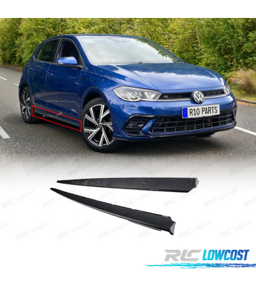 RAJOUT BAS DE CAISSE VOLKSWAGEN VW POLO 17- LOOK GTI NOIR MAT