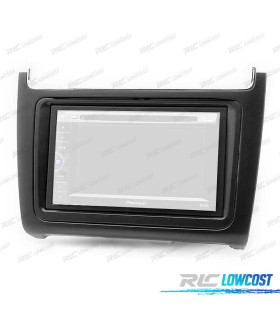 FACADE ADAPTATEUR NOIR COMPLET RADIO 2-DIN POUR VOLKSWAGEN VW POLO 14+