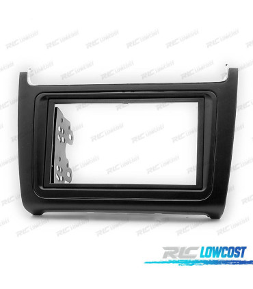 FACADE ADAPTATEUR NOIR COMPLET RADIO 2-DIN POUR VOLKSWAGEN VW POLO 14+