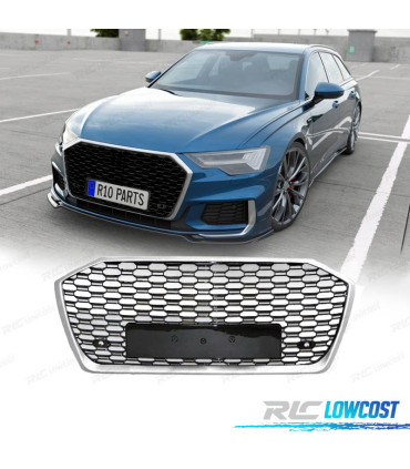 CALANDRE AUDI A6 19-24 LOOK RS6 CHROMÉE