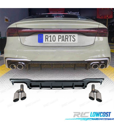 DIFUSEUR AUDI A7 18-23 LOOK S7 NOIR BRILLANT