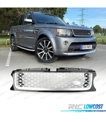 GRILLE RANGE ROVER SPORT 09-13 LOOK AUTOBIOGRAPHY NOIR BRILLANT ARGENT