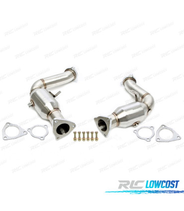 SUPPRESSEUR DOWNPIPE AUDI A4 B8 B8.5 07-15 ACIER AVEC CATALYSEUR