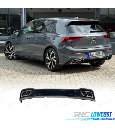DIFFUSEUR VOLKSWAGEN VW GOLF 8 20-23 LOOK R LINE DOUBLE SORTIE