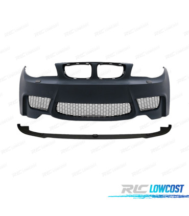 PARE-CHOCS AVANT BMW E81 E87 E82 04-13 LOOK 1M SRA + SPOILER AVANT