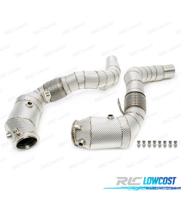 SUPPRESSEUR DOWNPIPE BMW F12 F13 F06 14-18 CATALYSEUR PROTECTEUR THERMIQUE