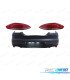 BOUCLIER ARRIÈRE PORSCHE PANAMERA 09-13 LOOK TURBO 971 + FEUX ARRIÈRE LED