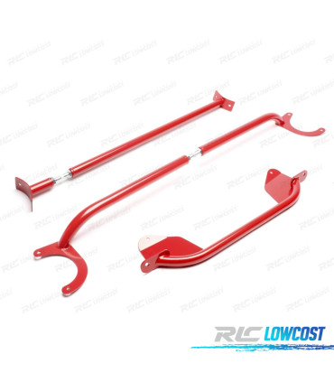 KIT BARRES ANTI-RAPPROCHEMENT RÉGLABLES VOLKSWAGEN VW GOLF MK1 74-83 ROUGE