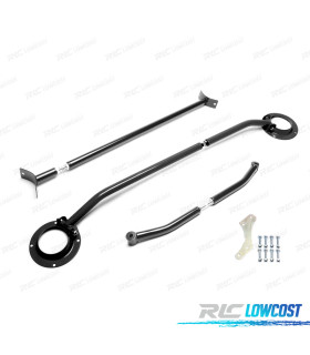 KIT BARRES ANTI-RAPPROCHEMENT RÉGLABLES VOLKSWAGEN VW GOLF MK3 1H 1HXO 91-97 NOIR
