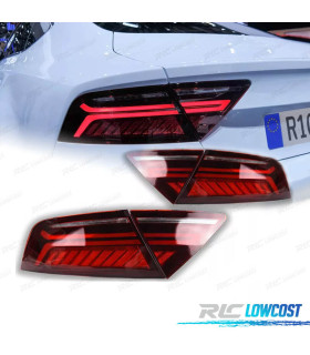 FEUX ARRIÈRE AUDI A7 4G LOOK RS7 10-17 LED ROUGE FUMÉ