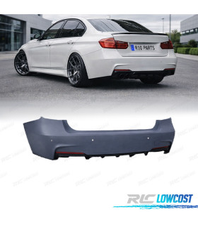 PARE CHOCS ARRIÈRE BMW F30 LOOK M PERFORMANCE PDC DOUBLE SORTIE GAUCHE