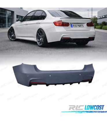 PARE CHOCS ARRIÈRE BMW F30 LOOK M PERFORMANCE PDC DOUBLE SORTIE GAUCHE