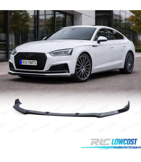 SPOILER LAME FRONTAL AUDI A5 F5 16-19 LOOK S LINE NOIR BRILLANT