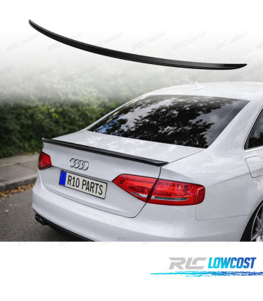 AILERON BECQUET LAME COFFRE AUDI A4 B8 07-11 LOOK S4 NOIR BRILLANT