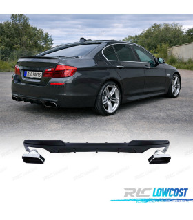 DIFFUSEUR ARRIÈRE BMW F10 F11 LOOK M PERFORMANCE + EMBOUTS CHROMÉ