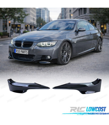 SPLITTERS PARE-CHOCS BMW E92 E93 06-10 LOOK M NOIR BRILLANT