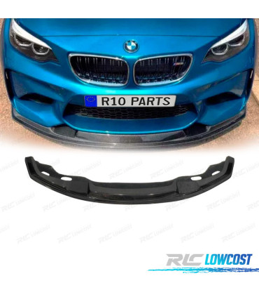 SPOILER LAME DE PARE-CHOCS AVANT BMW F87 14-21 LOOK M2 CARBONE