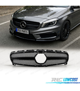 CALANDRE MERCEDES CLASSE A W176 12-15 LOOK AMG A45 NOIR BRILLANT