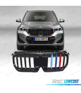 GRILLE BMW X1 U11 22- LOOK M NOIR BRILLANT TRICOLORE