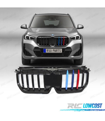 GRILLE BMW X1 U11 23- LOOK M NOIR BRILLANT TRICOLORE