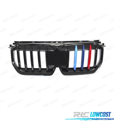 GRILLE BMW X1 U11 23- LOOK M NOIR BRILLANT TRICOLORE