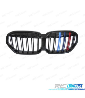 CALANDRES BMW X1 F48 LCI 19-22 NOIR BRILLANT TRICOLORE
