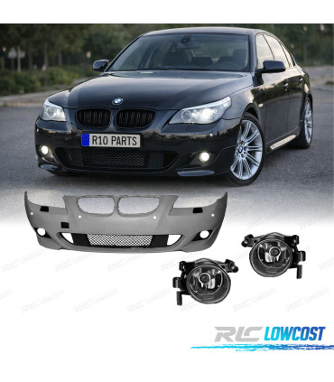 PARE-CHOCS FRONTAL BMW E60 61 LCI 07-10 LOOK M PDC + ANTIBROUILLARD
