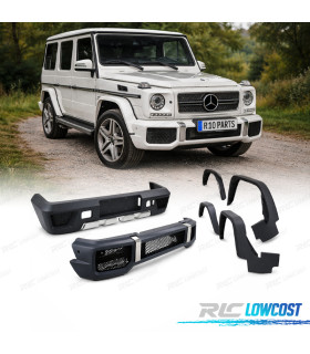 KIT CARROSSERIE MERCEDES CLASSE G W463 LOOK AMG G65 PDC PARE CHOCS FRONTAL+ ARRIÈRE + ÉLARGISSEURS D´AILES