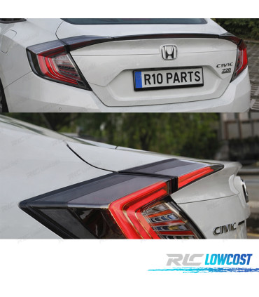 FEUX ARRIÈRE POUR HONDA CIVIC MK10 LIMOUSINE FC FK 16- FULL LED NOIR ROUGE