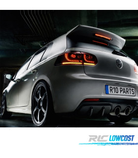 FEUX ARRIÈRE VOLKSWAGEN VW GOLF 6 LOOK R FULL LED DYNAMIQUES ROUGE 08-12